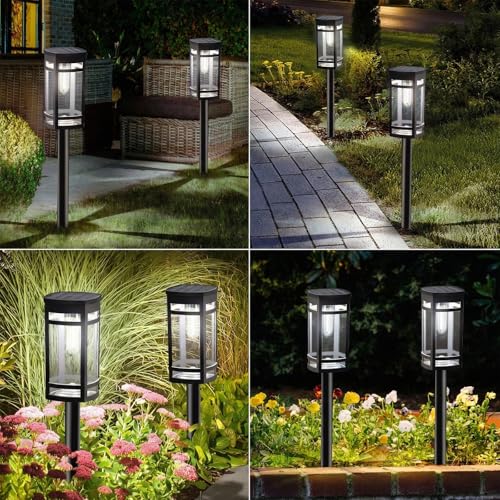8 Pack Solar Pathway Lights Outdoor Waterproof (8 Count)