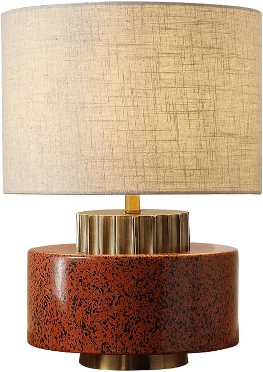 Wabi-sabi Style Ceramic Fabric Desk Lamp Vintage Luxury Living Room Bedroom Backdrop Desk Light Counter Pantry Desk Lamp Villa Clubhouse Library Shop B&B Lighting Fixture