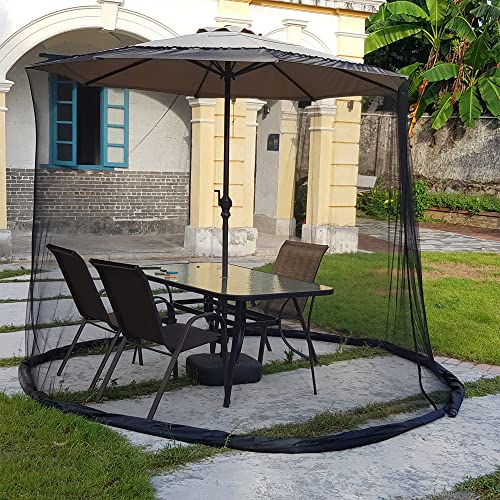 9 10 FT Mosquito Net for Patio Umbrella Outdoors Screen Polyester Hanging Tent