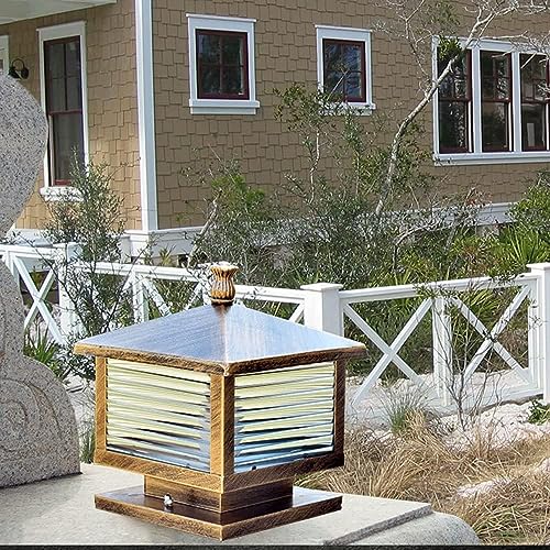 Waterproof Ip54 Outdoor Pillar Light Outdoor Post Lamp Fixture E27 Courtyard Fence Column Lamp with Pier Mount Adapter Fence Patio Path Yard Walkway Lawn Garden Table