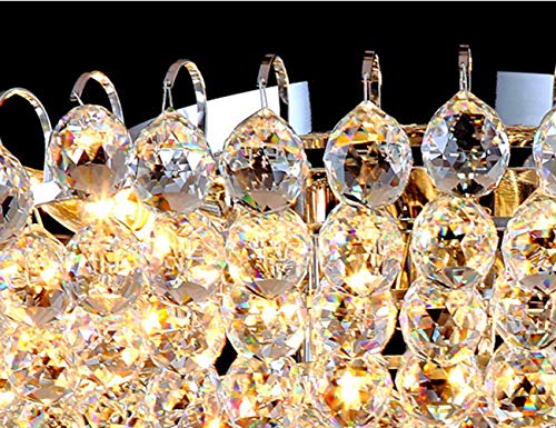 Luxury Crystal Chandelier Flush Mount 31.5" Modern Minimalist Design Pendant 15