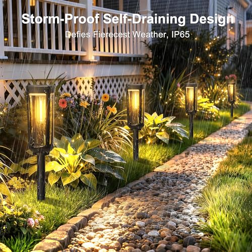 Solar Pathway Lights Outdoor Waterproof (6 Count)