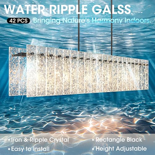 Modern Black Rectangle Chandelier