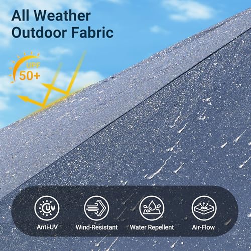 15 Ft Umbrella Outdoor Patio Solar Lights With Base