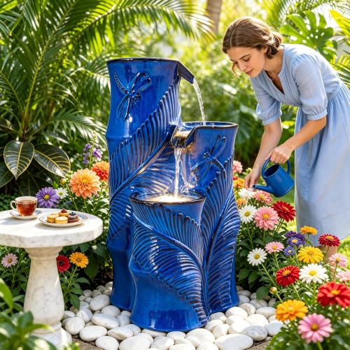 Autodaya 25" Tropical Outdoor Fountain