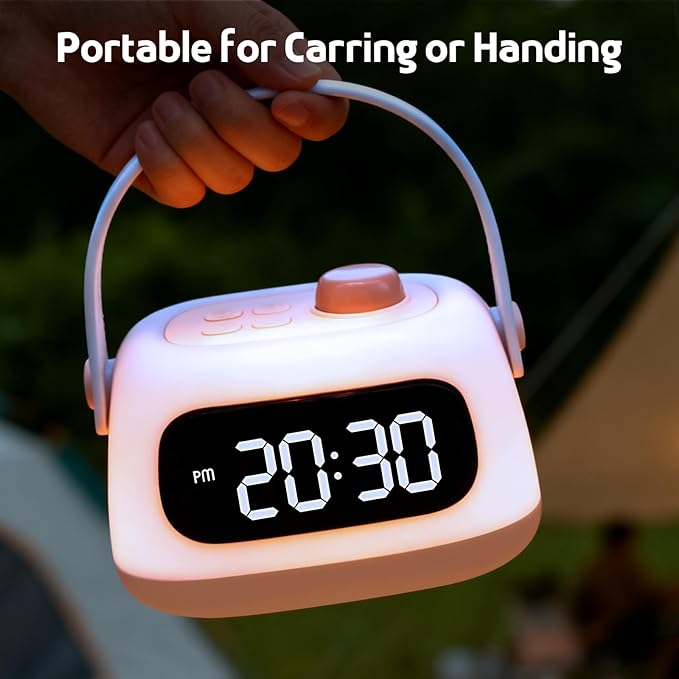 QANYI Lanterns for Power Outages,Portable and Rechargeable Night Light for Kids Room with Dimmable and Clock Time, LED Camping Lantern Emergency Lights Hanging and Table Lamp for Home,Tent,Camp,Girls