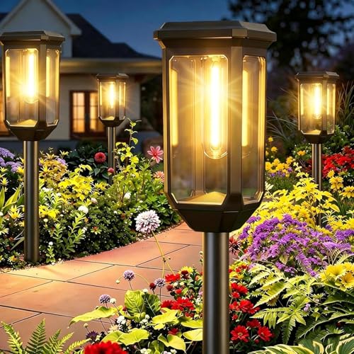 Solar Pathway Lights Outdoor 2 Pack
