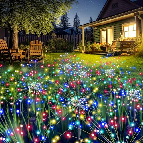 6 Pack Solar Firework Lights Outdoor (12 Count)