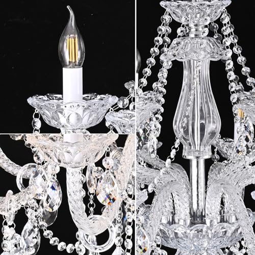 12 Light Contemporary Crystal Chandelier for Living Room