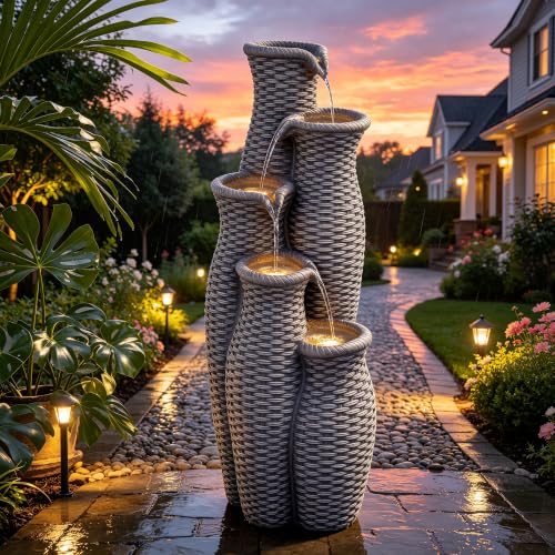 Autodaya 33" H Outdoor Water Fountain