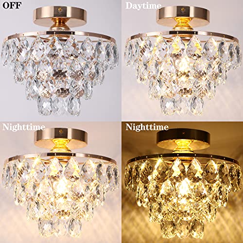 Gold Crystal Chandelier Small