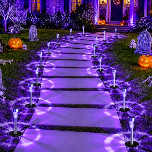 24 Pack Purple Solar Halloween Lights (24 Count)