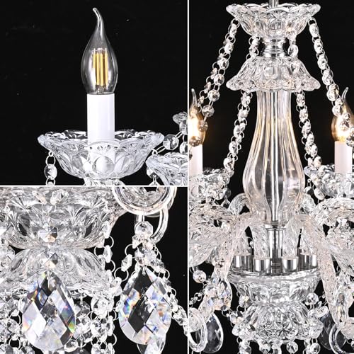 Contemporary Clear Crystal Chandelier