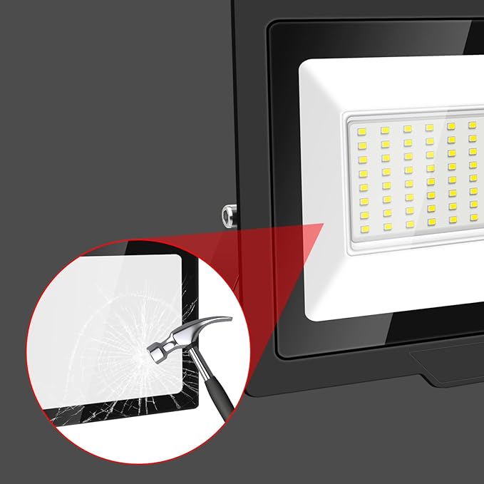 Willpower 2 Pieces 75W LED Flood Lights,68000lm Outdoor Security Lights,IP66 Waterproof Outside Lamp 6000K White Spot Light 110V Exterior Lighting for Yard Backyard House Court Stadium Parking