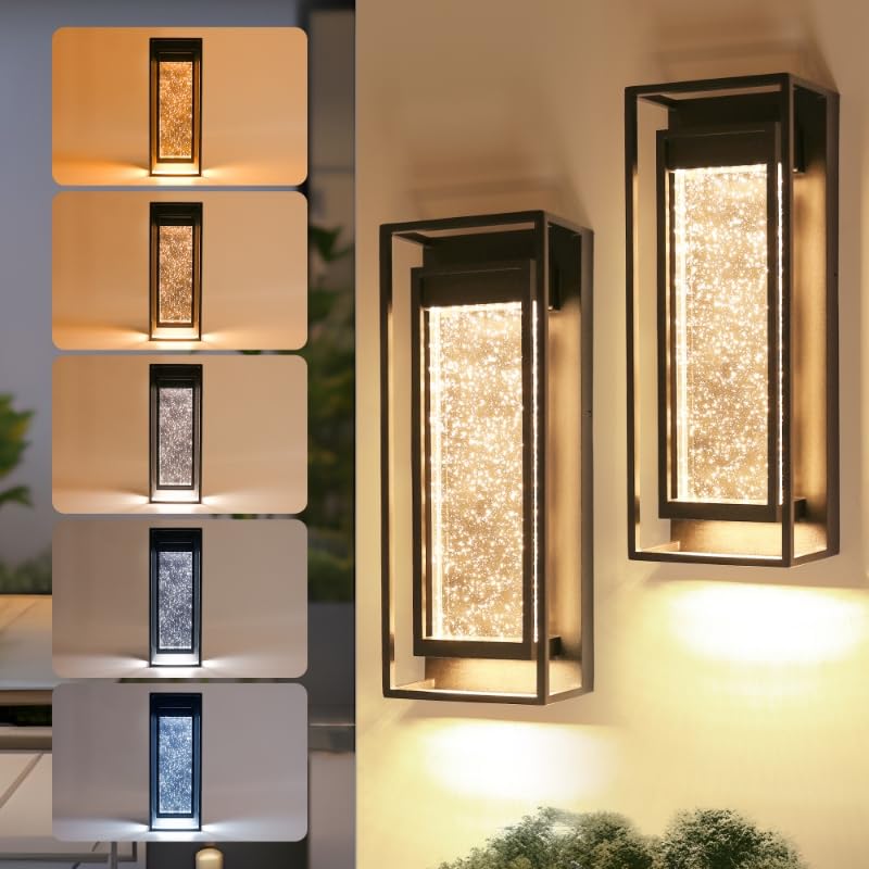 2 Pack Outdoor Wall Light Fixtures (2 Count)