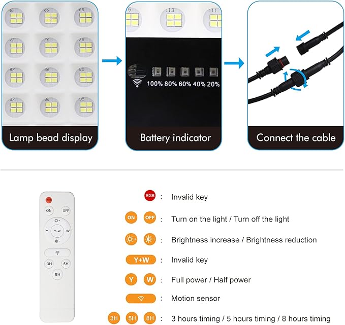 400W Solar Security Flood Lights,LED Street Light Outdoor IP66 Waterproof with Remote Control Parking Lot Lights for Yard, Garden, Swimming Pool, Pathway, Basketball Court, Arena