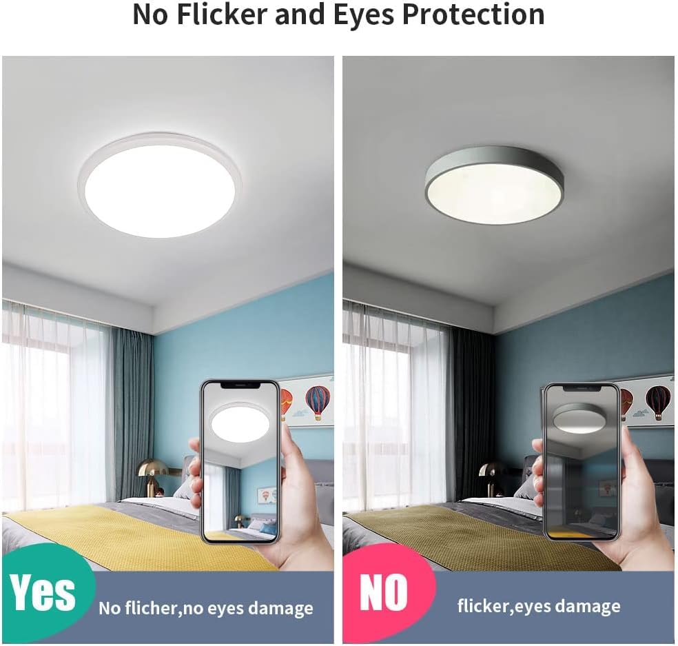 4 Pack 12 Inch LED Flush Mount Ceiling Light (4 Count)