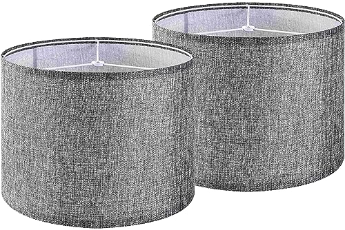 Gray Drum Lamp Shades