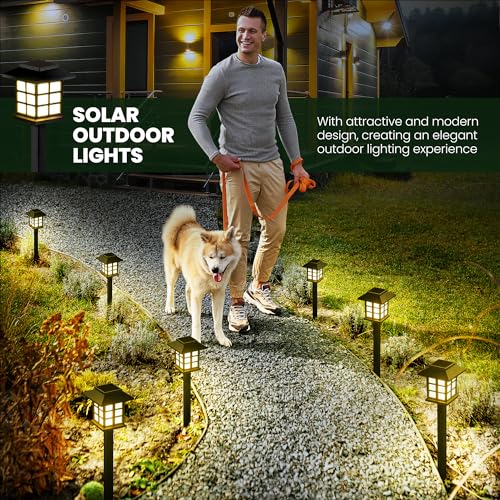 Solar Lights Outdoor Waterproof 8 Pack (8 Count)