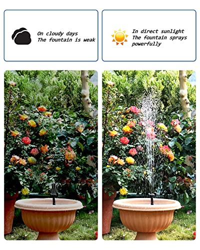 Solar Fountain for Bird Bath