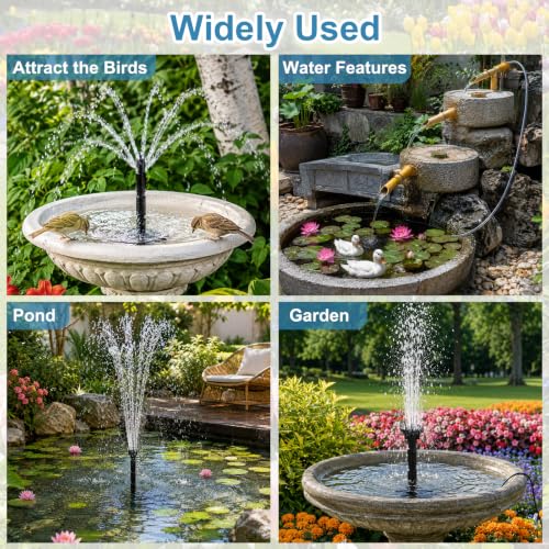 7.5W Solar Fountain Pump with 6 Adjustable Spray Modes