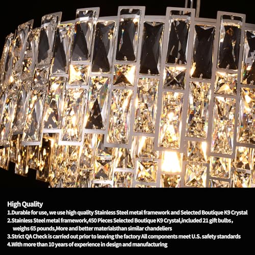 32" Luxury Crystal Chandelier for Dining Room