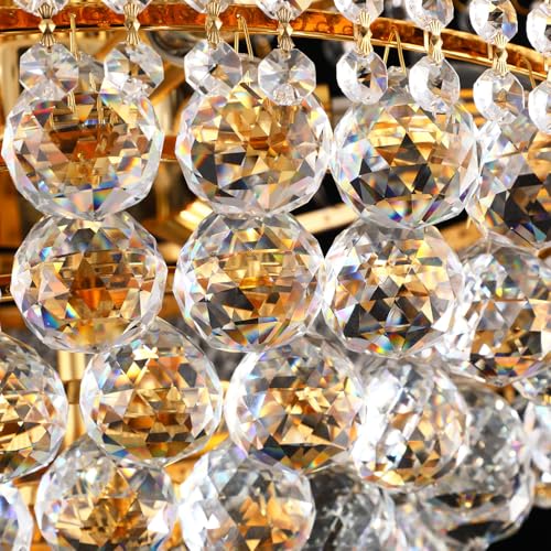 18 Inch Gold Crystal Eiffel Tower Chandelier