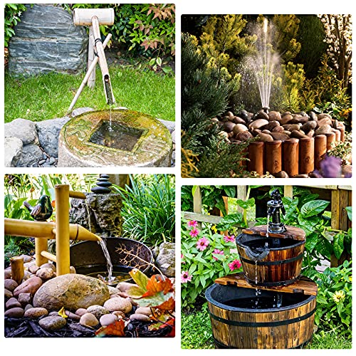 DIY Solar Water Pump Kit for Water Feature Outdoor with 6 Nozzles