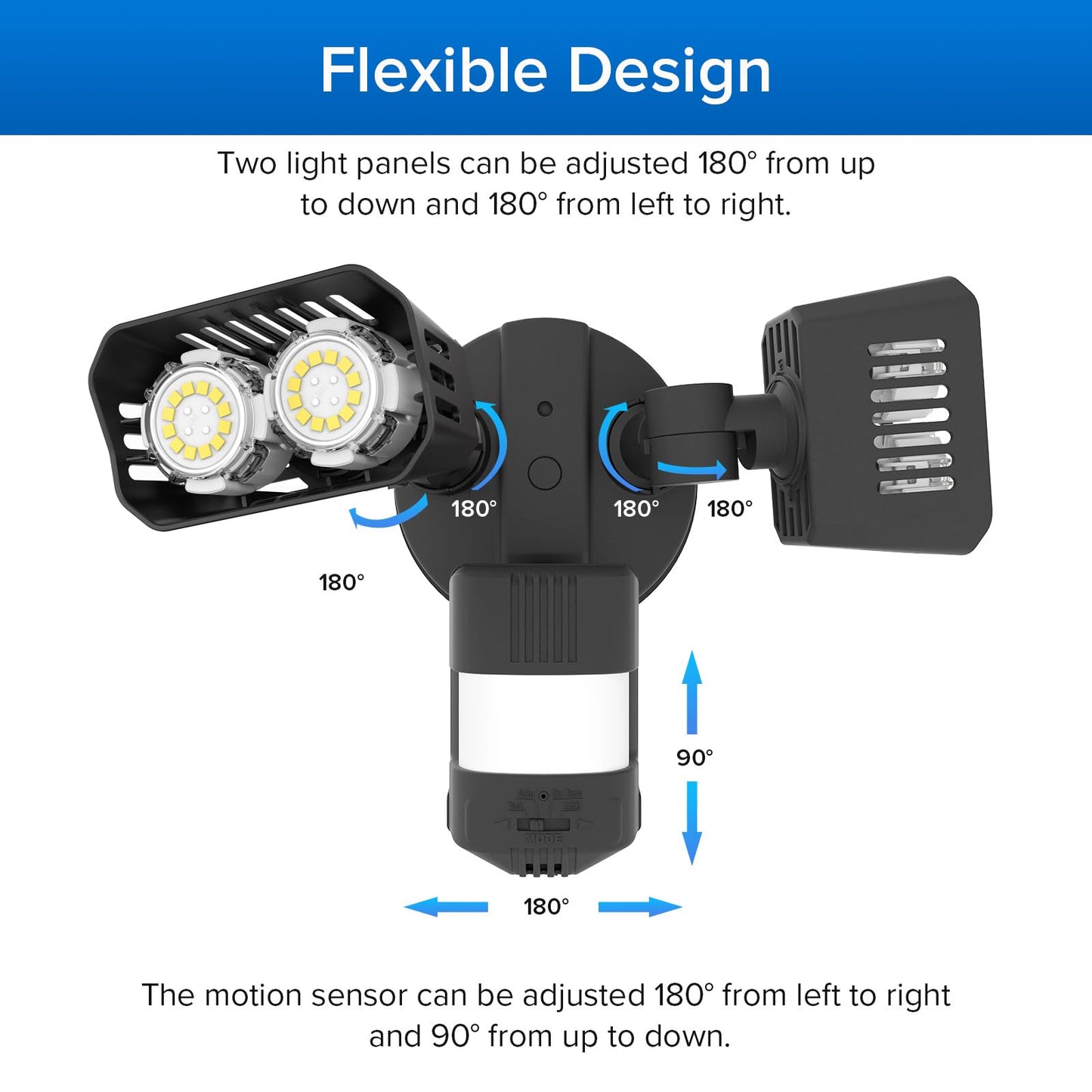 28W 3500LM Motion Sensor Outdoor Lights