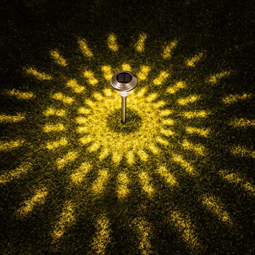 Metal & Glass Solar Lights Outdoor (8 Count)