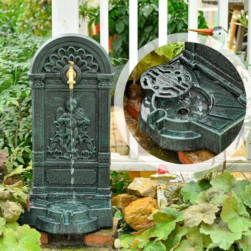 Freestanding Cast Iron Outdoor Water Column with Faucet