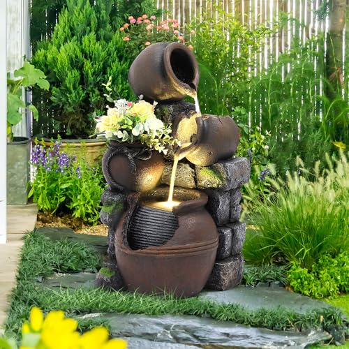 Outdoor Cascading Rock Water Fountain