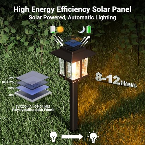 Solar Outdoor Lights Waterproof 6 Pack (6 Count)