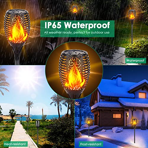 Flickering Flame Solar Torch Lights Outdoor (4 Count)
