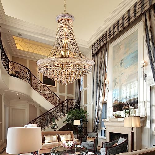 28" W 15 Light Luxury Foyer Chandeliers
