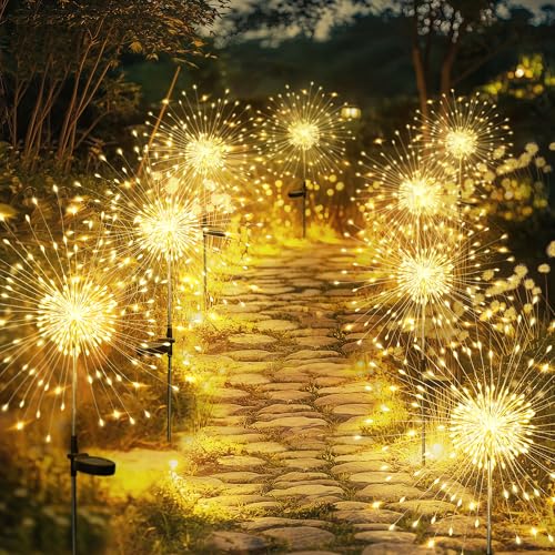 8 Pack Solar Firework Lights Outdoor (8 Count)