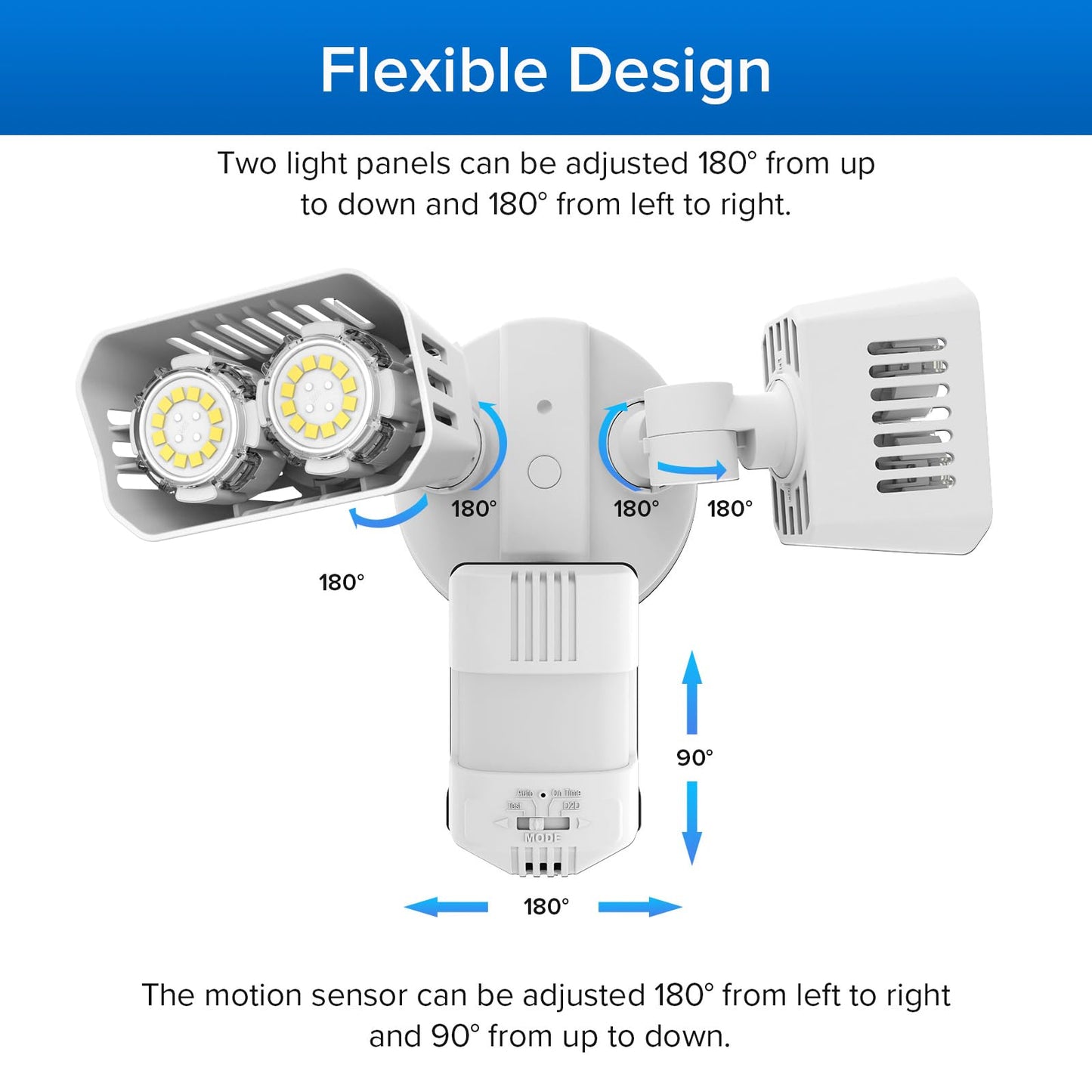 28W 3500LM Motion Sensor Outdoor Lights