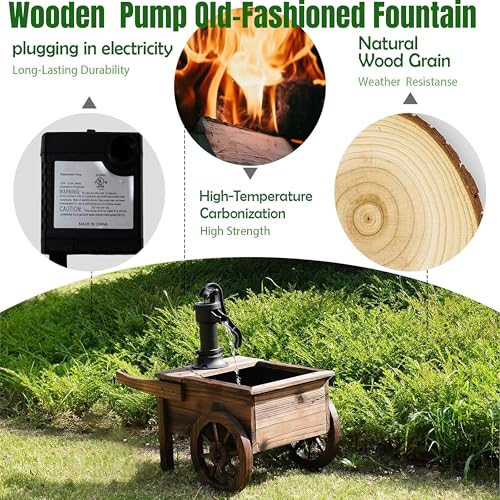 NestNature Wooden Water Feature
