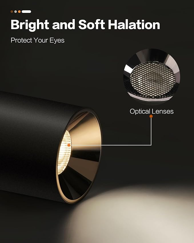Modern LED Ceiling Light Fixture Flush Mount COB 20W 4000K Cylinder Ceiling Lights, Dimmable Hallway Lighting Fixtures Ceiling Lamps for Living Room Bedroom Kitchen, 3 Pack