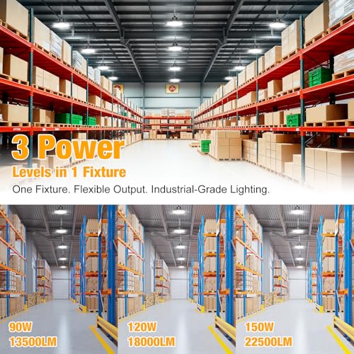 150W UFO LED High Bay Light 5000K 22500LM High Bay LED Shop Lights