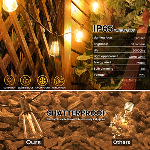 2026 ST38 String Lights for Outdoor Patio