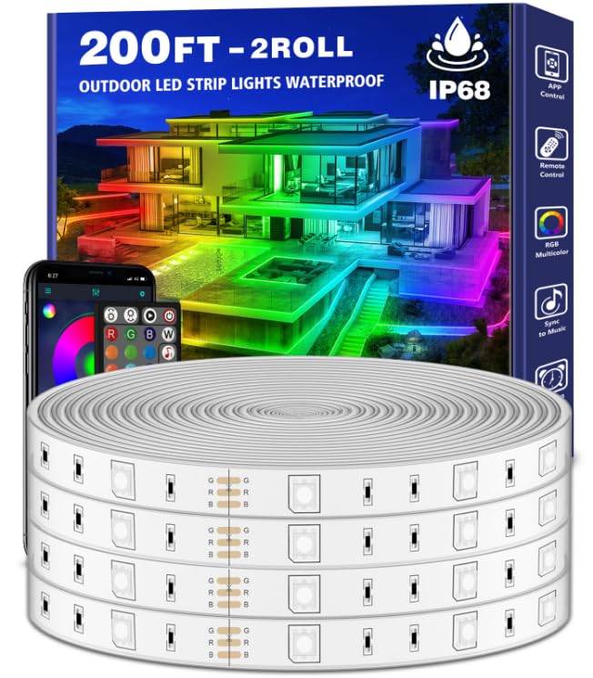 200ft Outdoor LED Strip Lights Waterproof 1 Roll