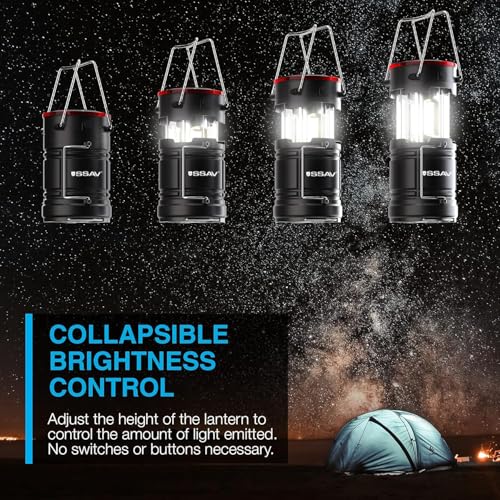 2 Pack Battery Powered LED Lanterns with Batteries for Each Lantern (2 Count)