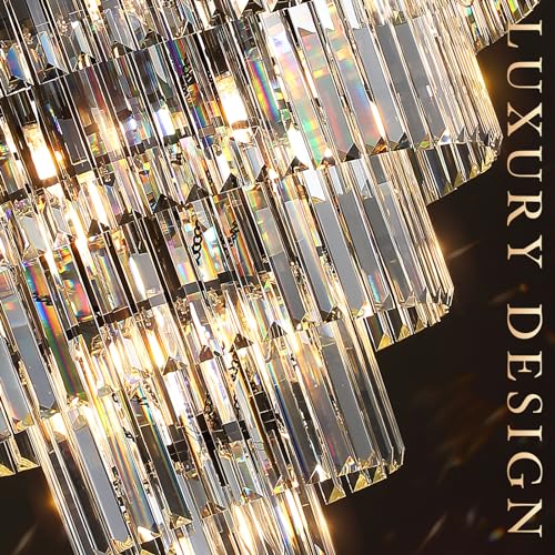 30" Modern Crystal Chandelier