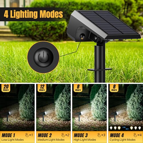 Solar Spot Lights Outdoor Waterproof (4 Count)