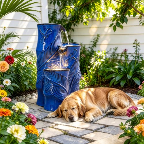 Autodaya 25" Tropical Outdoor Fountain