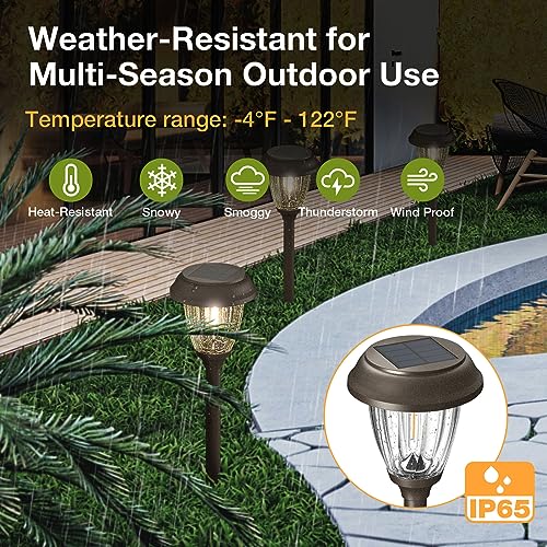 Solar Pathway Lights Outdoor (6 Count)