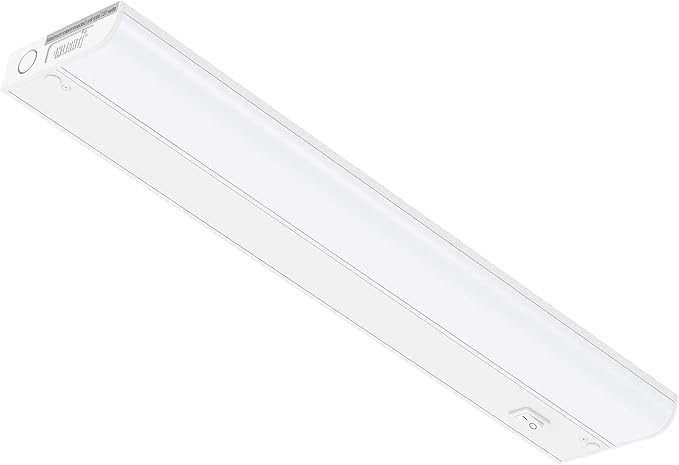 Inlight 18-inch Hardwired Only LED Under Cabinet Lighting, Soft White(3000K), Dimmable, Matte White Finished, ETL Listed, IN-0201-12-WH