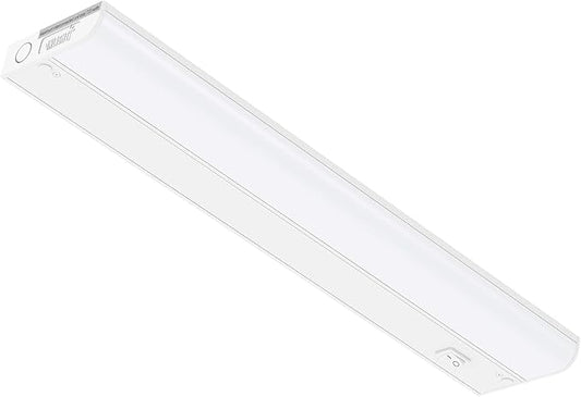 Inlight 18-inch Hardwired Only LED Under Cabinet Lighting, Soft White(3000K), Dimmable, Matte White Finished, ETL Listed, IN-0201-12-WH