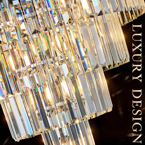 24" Modern Crystal Chandelier